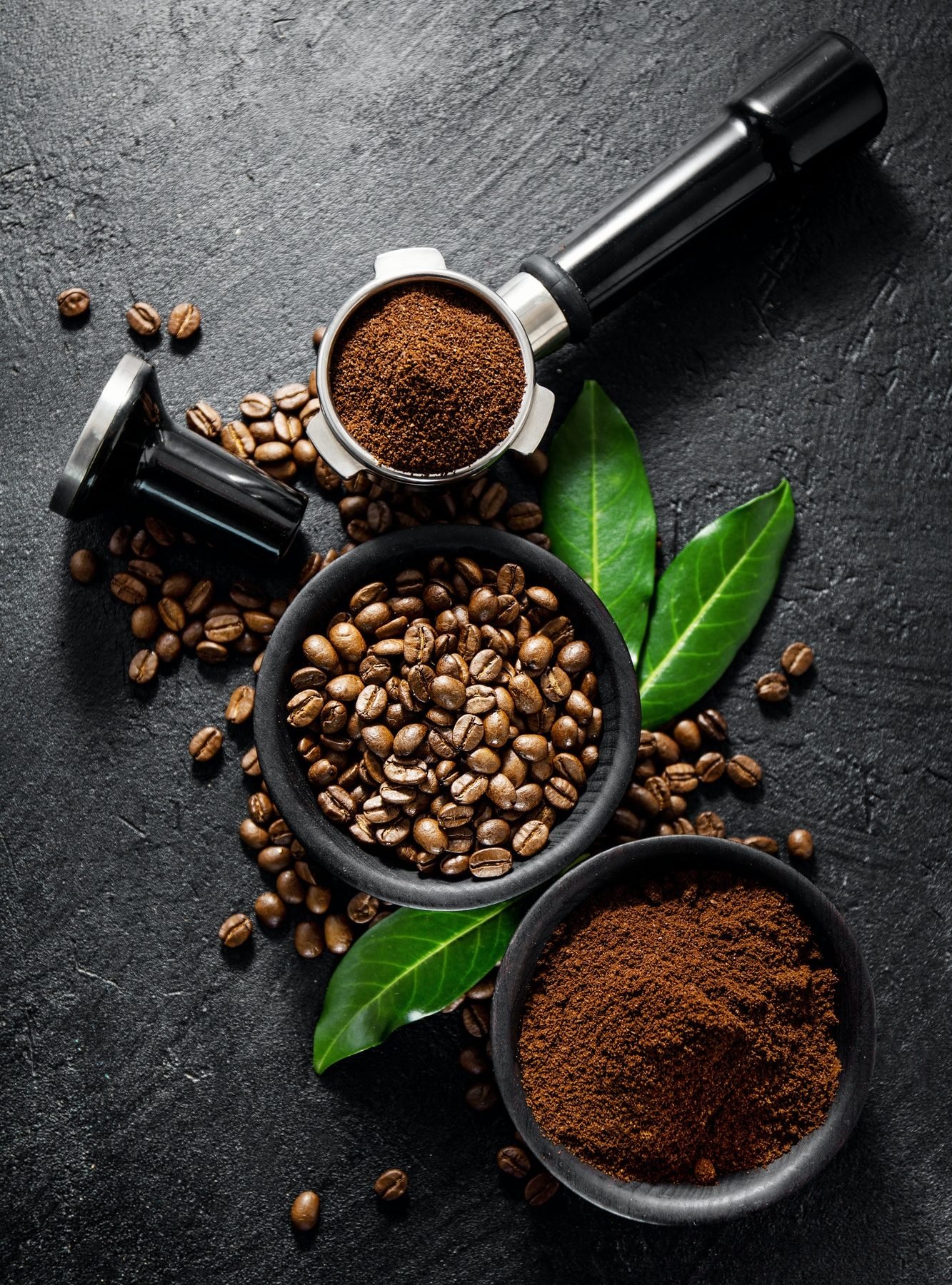 Granos de café en cafeteria